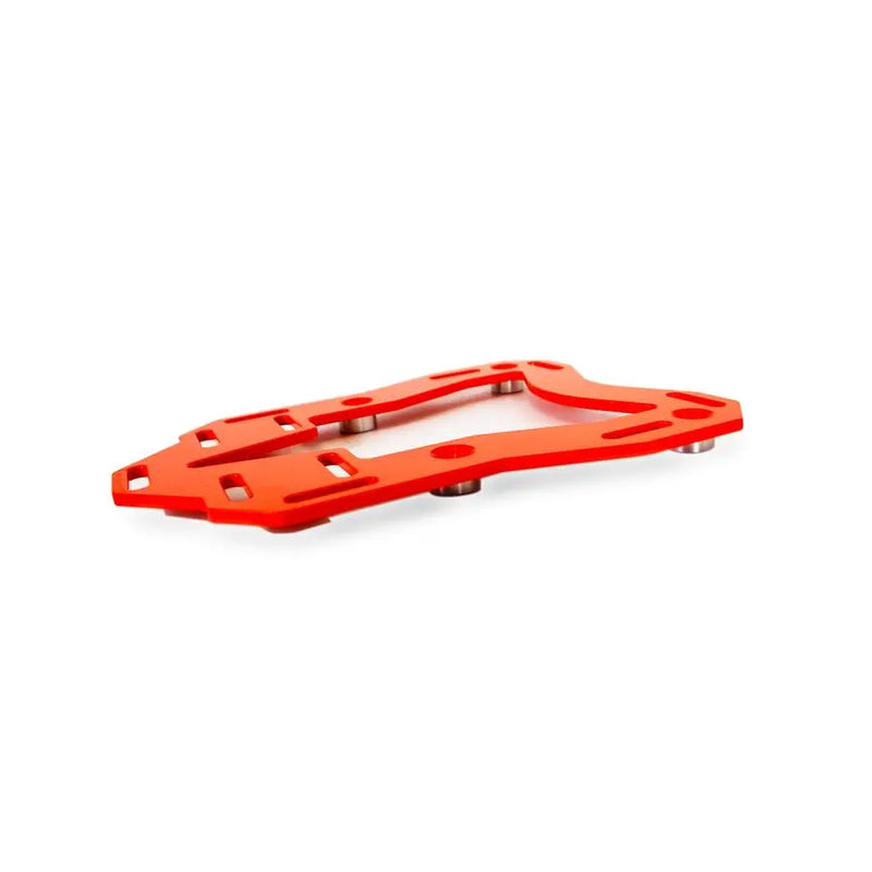 Piastra portapacchi arancio MST0006TDT per KTM 790 e 890 Adventure, vista laterale su fondo bianco