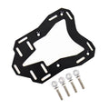 Piastra portapacchi nera MST0006TDT per KTM 790 e 890 Adventure, con viti e distanziali su fondo bianco