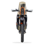 Kit serbatoi Baja Rally MST0315 montato su KTM EXC-F, vista frontale su fondo bianco