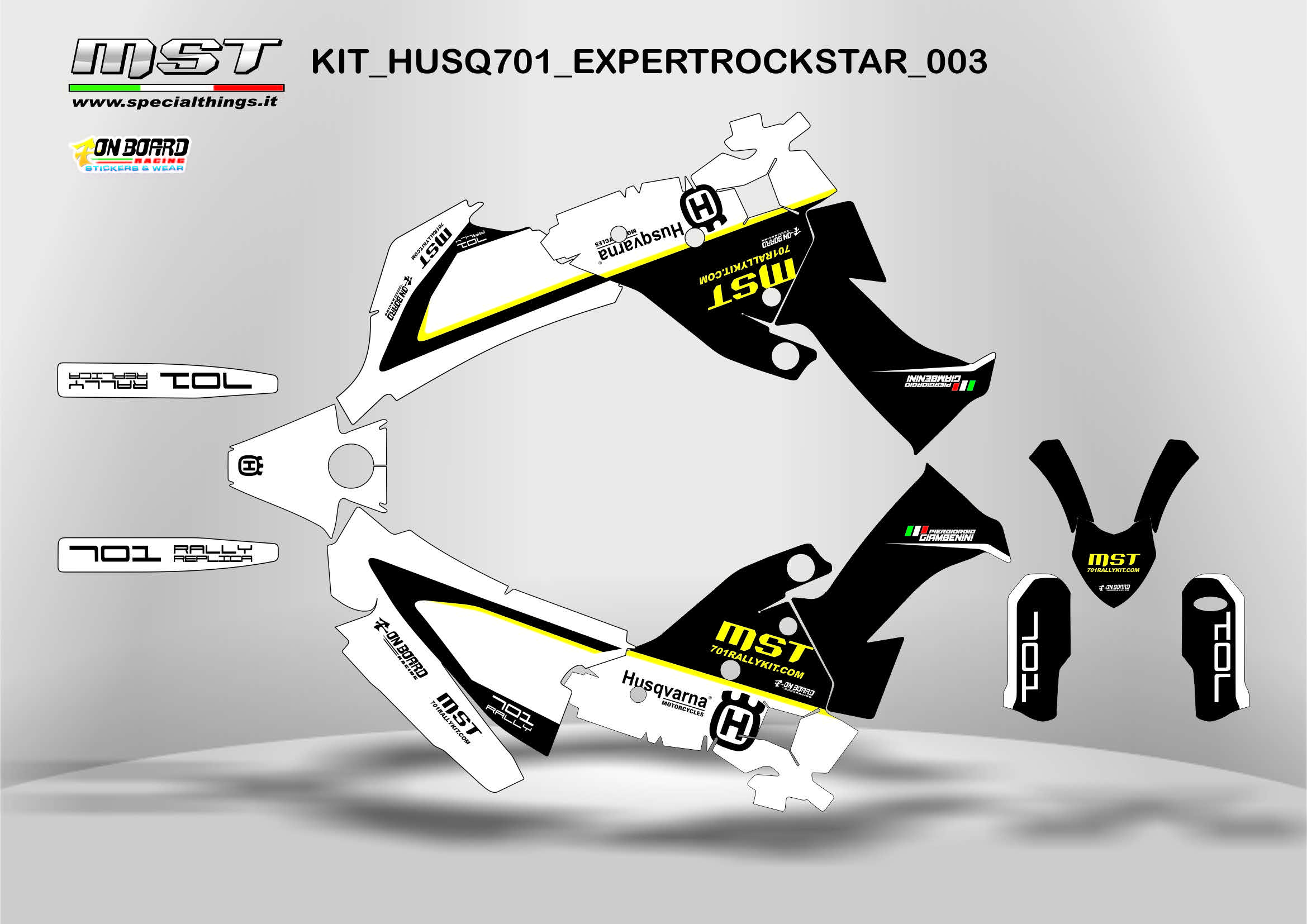 Husqvarna 701 Enduro Dirt Bike Diskovery Graphic Kit Green - Kutvek Kit  Graphik